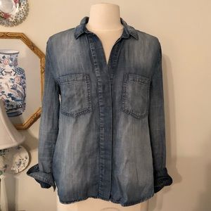 Bella Dahl Split Back Button Down - Chambray